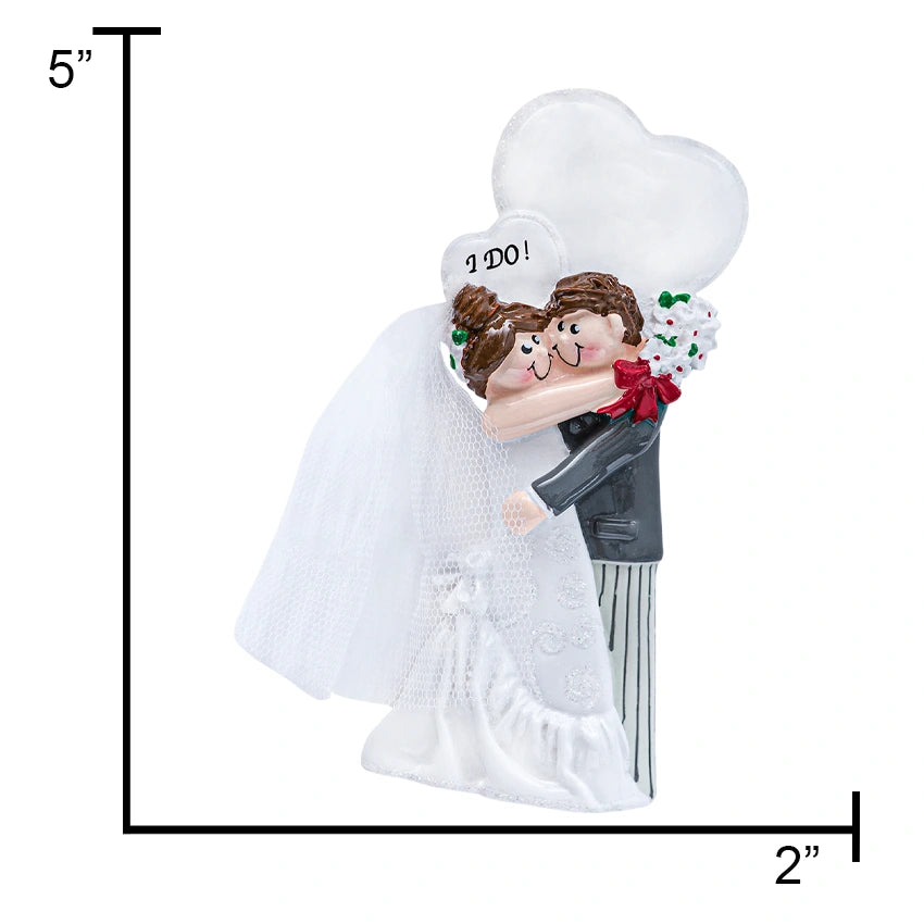 Personalized I Do Wedding Couple Christmas Ornament