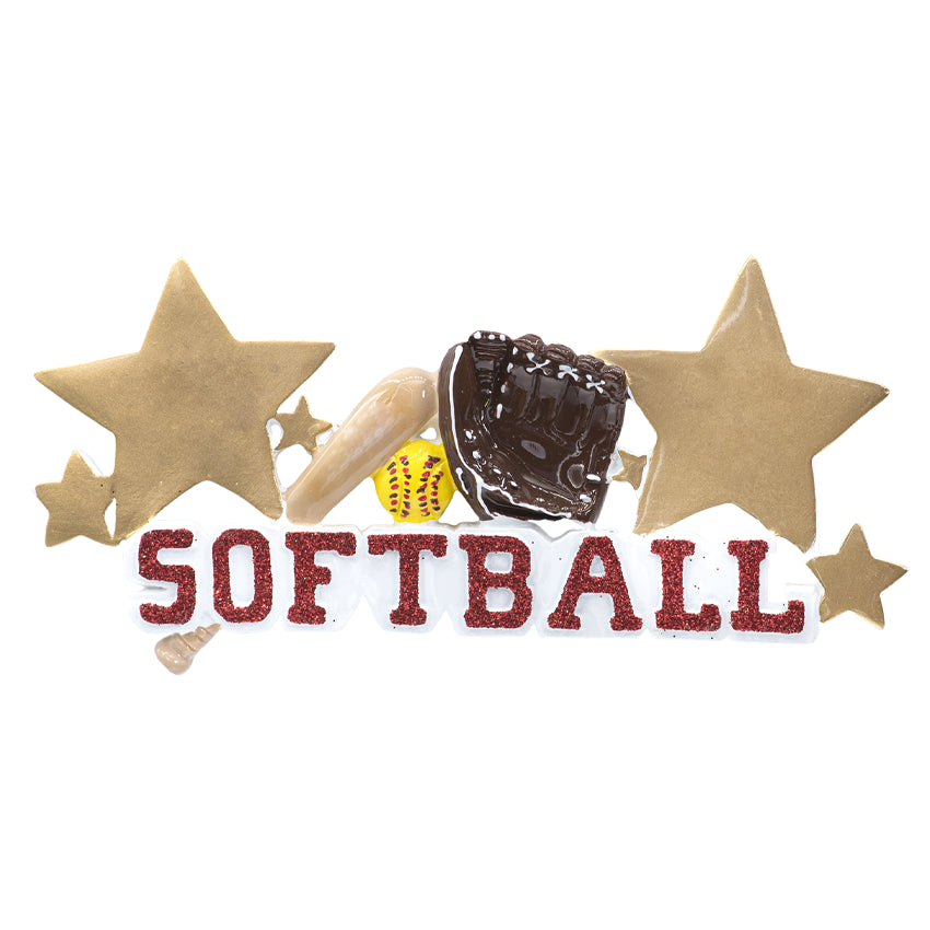 Personalized Softball Christmas Ornament 2025