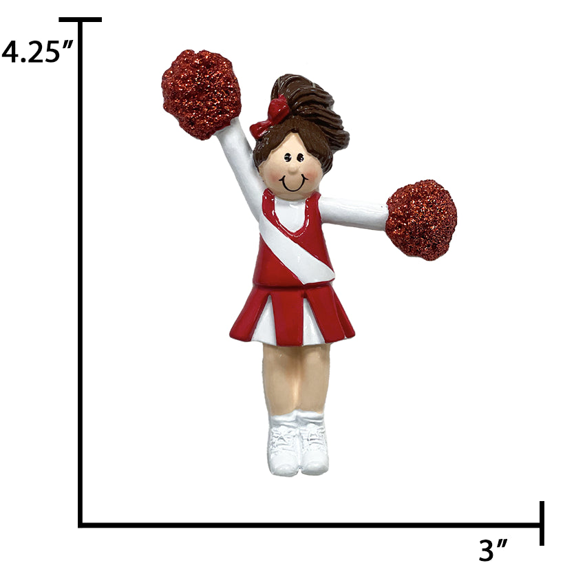 Custom Christmas Cheer Ornament - Pom Pom Girl 2025