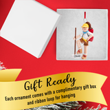 Personalized Hiking Girl Christmas Ornament
