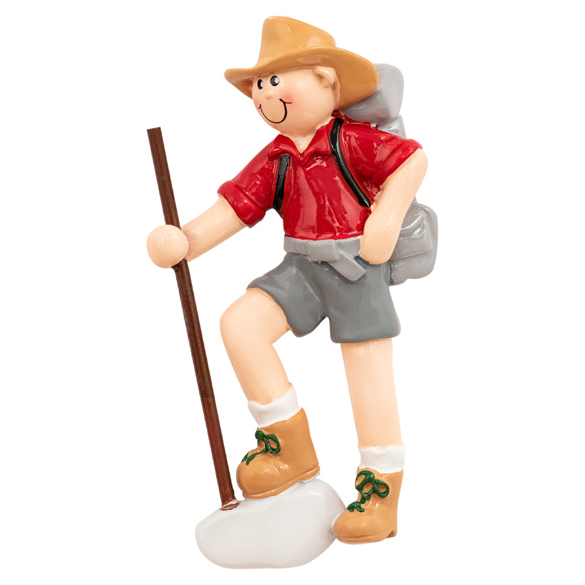 Personalized Hiking Boy Christmas Ornament