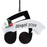 Personalized Music Note Christmas Ornament