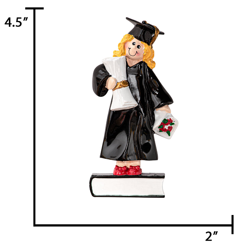 Personalized Graduate Girl Christmas Ornament
