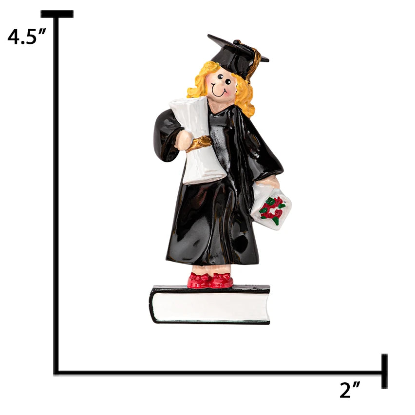 Personalized Graduate Girl Christmas Ornament