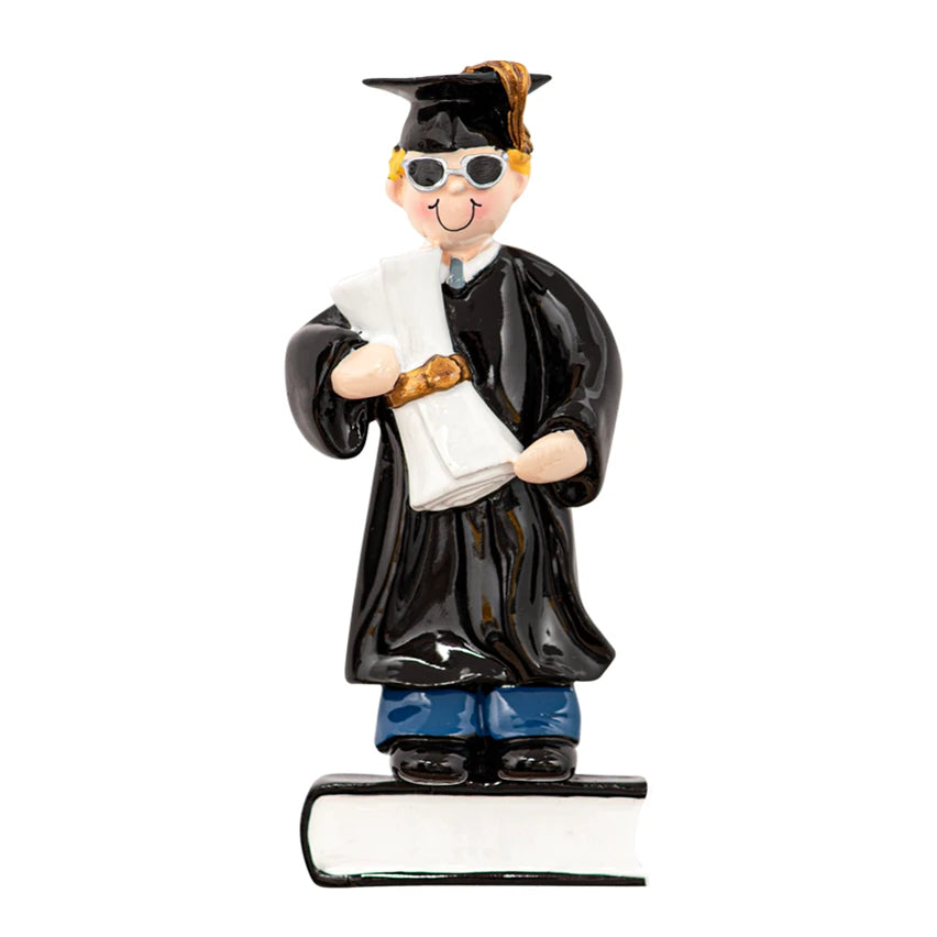 Personalized Graduate Boy Christmas Tree Ornament