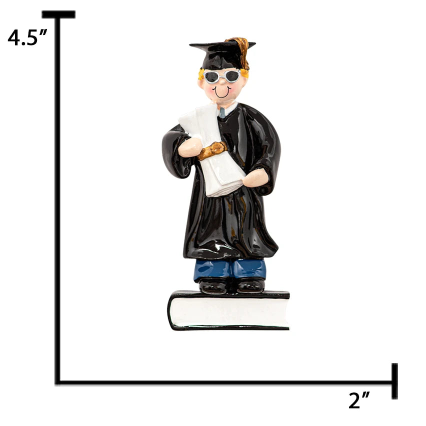 Personalized Graduate Boy Christmas Tree Ornament