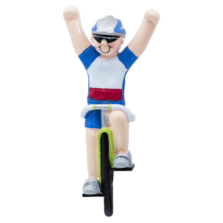 Personalized Bicycle Boy Christmas Ornament 2025