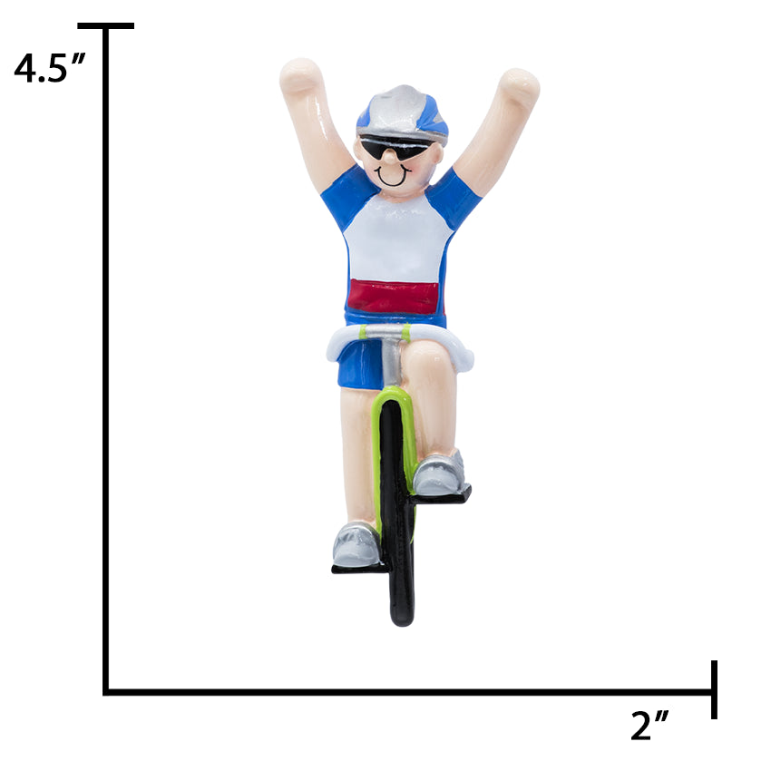 Personalized Bicycle Boy Christmas Ornament 2025