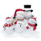 Personalized Pregnant Soon to be Family of 5 Christmas Ornament