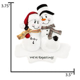 Personalized Snowman Expecting Christmas Ornament - 2026