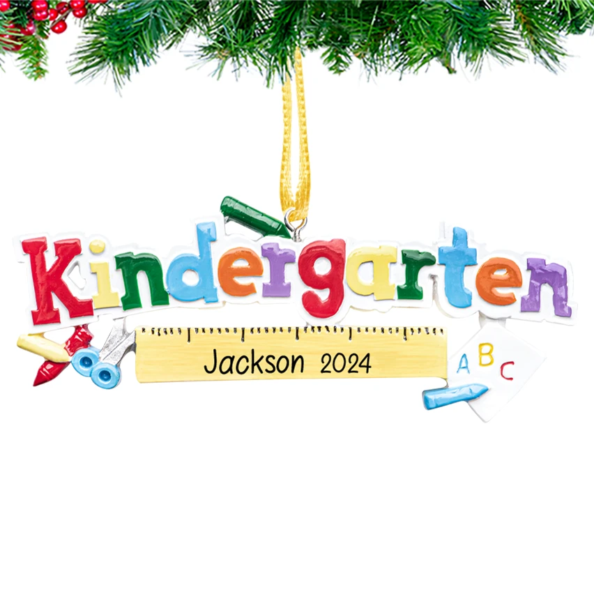 Personalized Kindergarten Christmas Ornament
