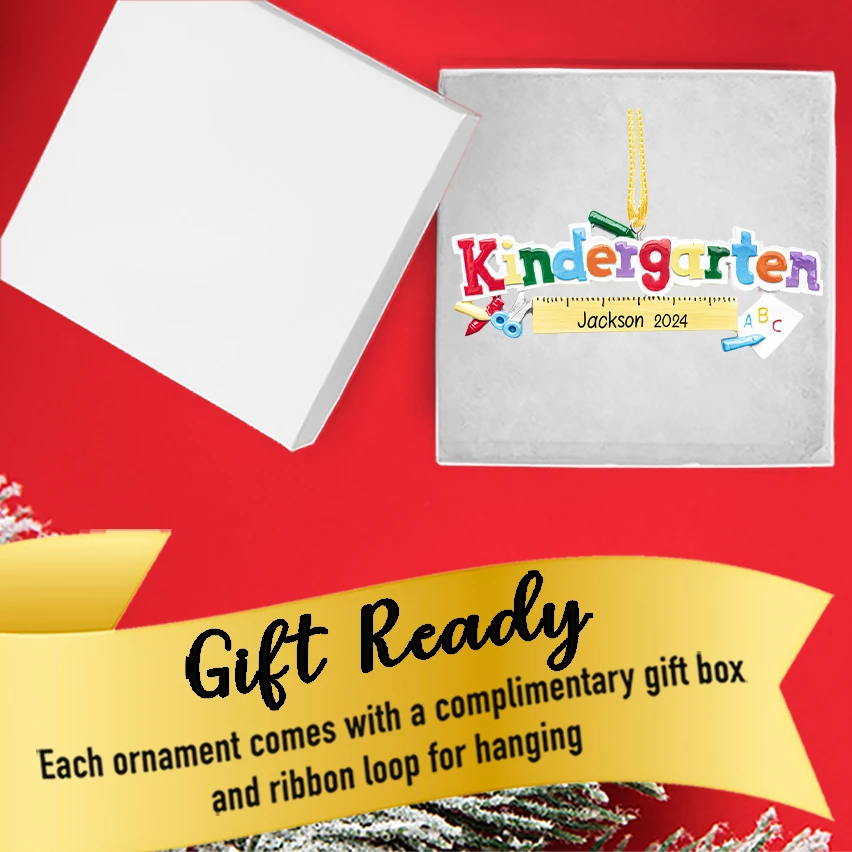Personalized Kindergarten Christmas Ornament
