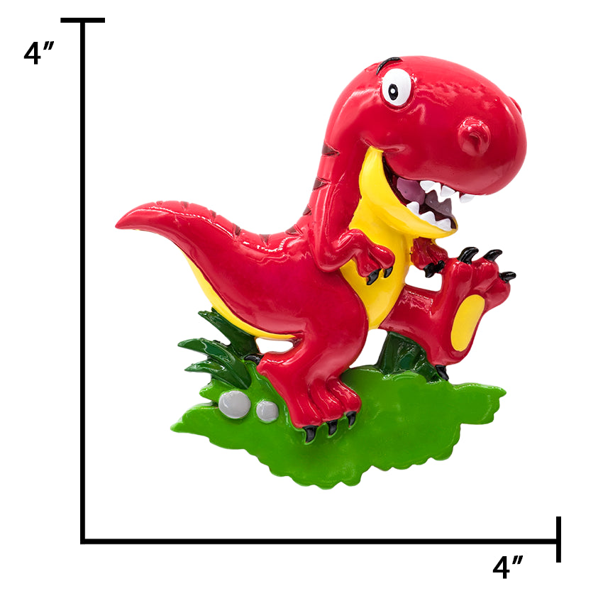 Personalized Velociraptor Dinosaur Christmas Ornament