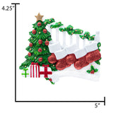 Custom Stocking Family of 5 People Christmas Ornament