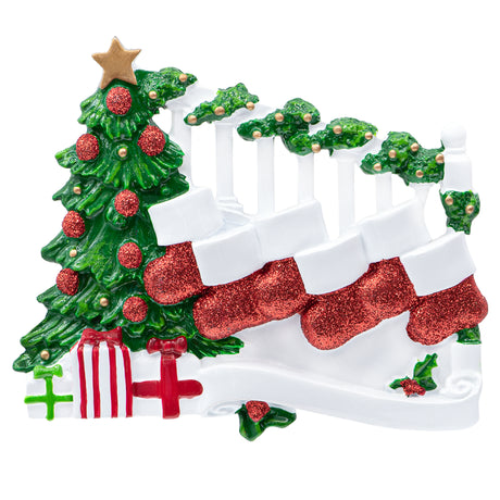 Custom Stocking Family of 6 People Christmas Ornament