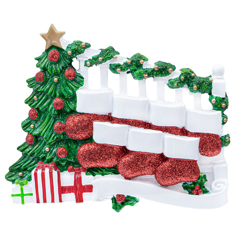 Personalized Bannister Stocking Family of 7 Christmas Ornament