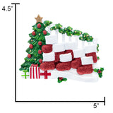 Personalized Bannister Stocking Family of 8 Christmas Ornament