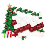 Custom Stocking Family of 9 People Christmas Ornament