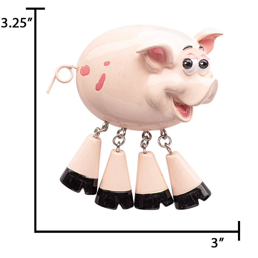 Personalized Pig Christmas Ornament - Farm Animal Gift