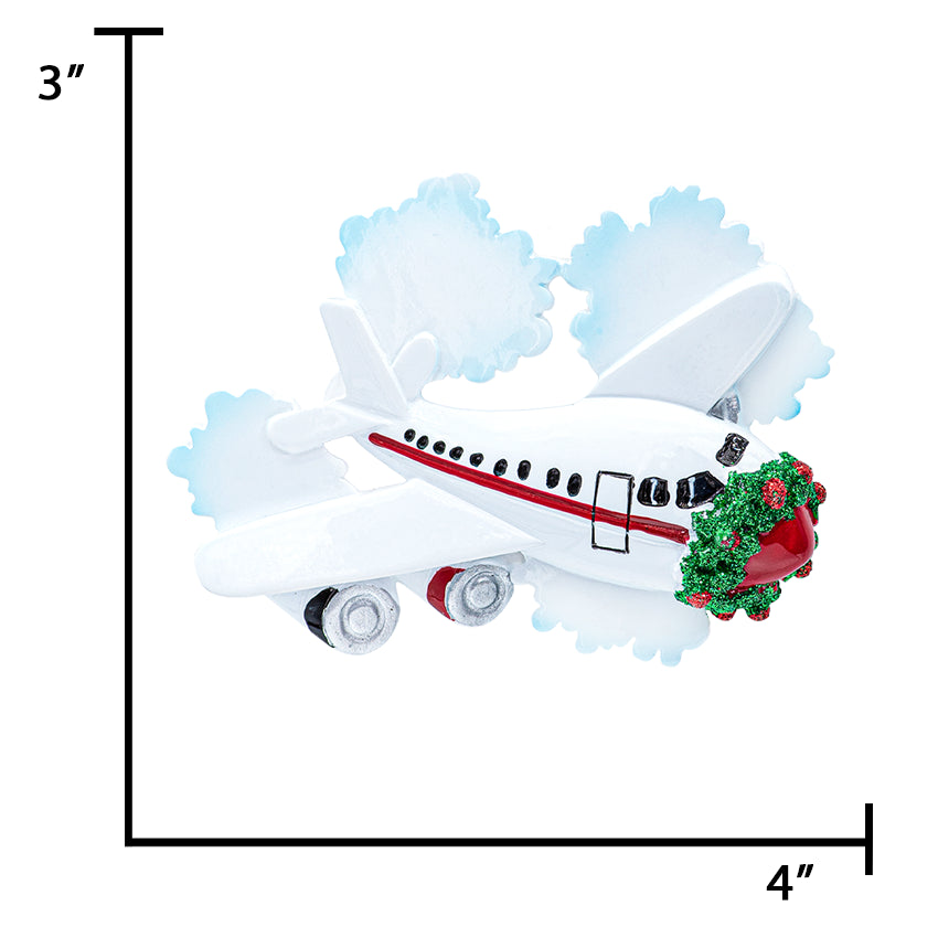 Personalized Airplane Christmas Ornament