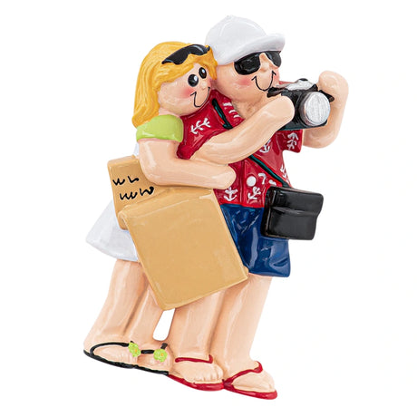 Personalized Vacation Couple Christmas Ornament