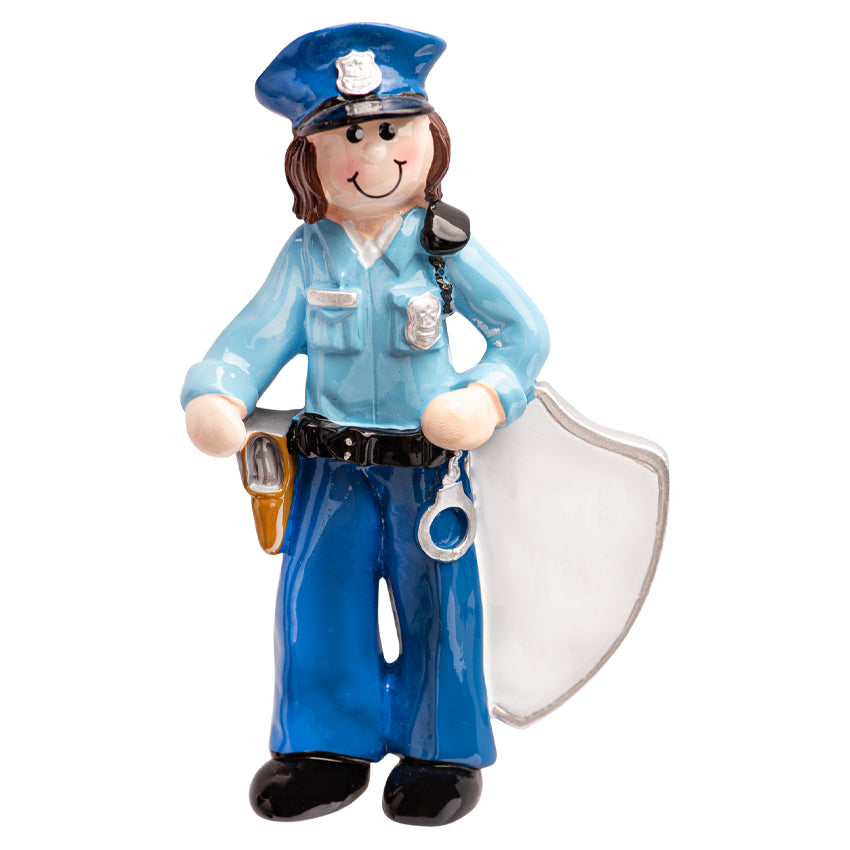 Personalized Policewoman Christmas Ornament - Woman Cop
