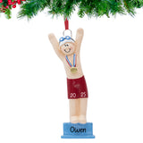Custom Swimmer Boy Ornament