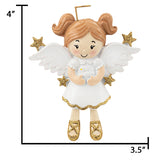 Personalized Angel with Dove Christmas Ornament - Gift for Loss of Loved One