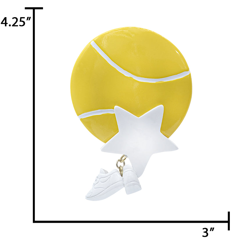 Custom Tennis Ball Christmas Ornament with Cleats