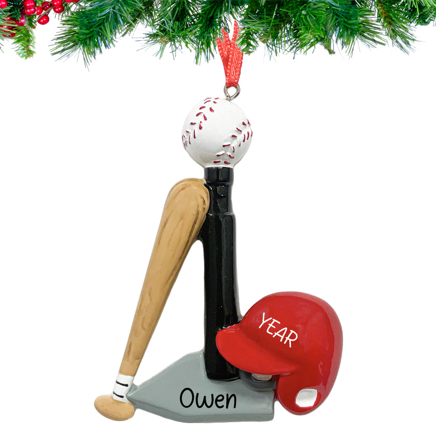 Personalized T-Ball Christmas Ornament