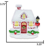 Personalized New House Christmas Ornament Snowy / Red