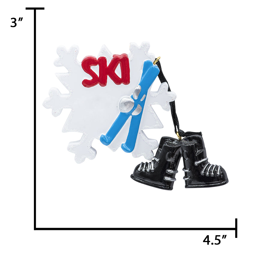 Personalized Skiing Christmas Ornament 2025