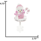 Custom girl first Christmas ornaments are sweet keepsake for her first Christmas.