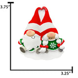 Custom gnome couple ornament for Christmas, a unique and heartwarming decoration.