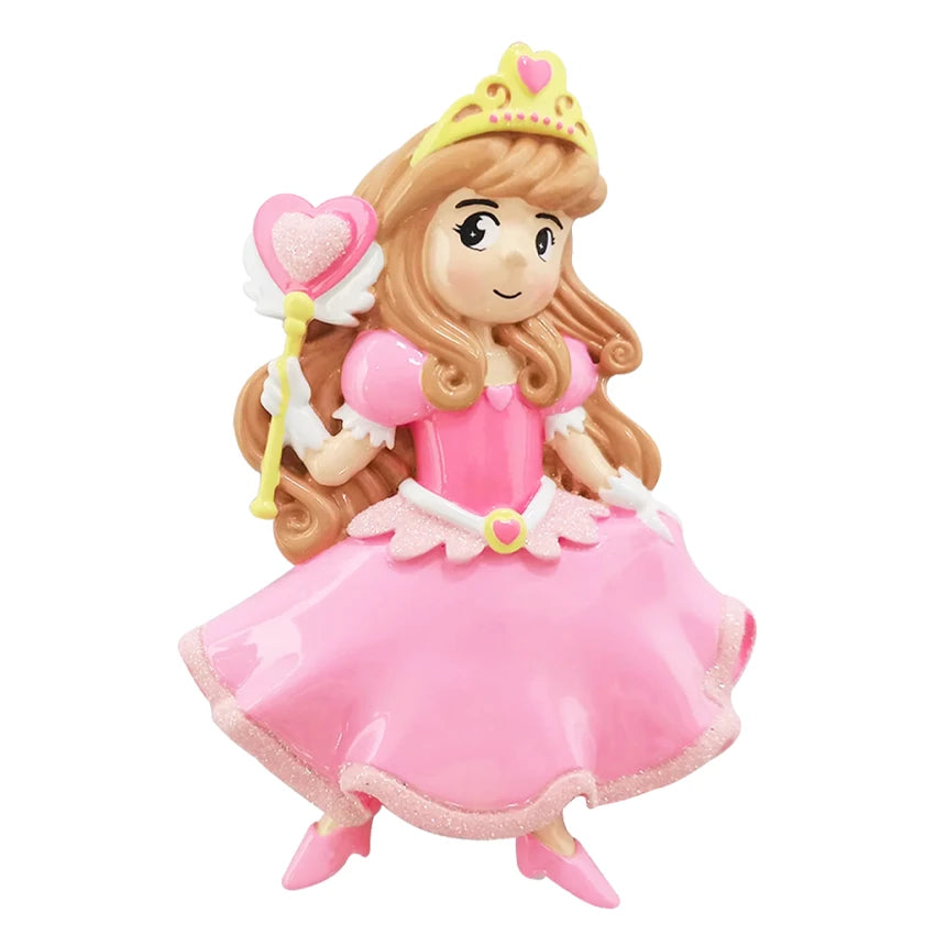 Custom princess ornament for kids' Christmas, adding a magical touch to festive decorations.