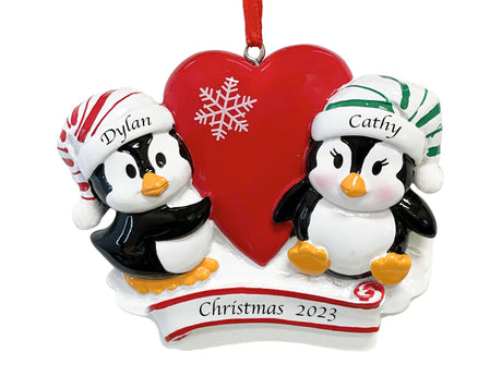 For couples, Gift Shopie prepared customized penguin ornament for Christmas tree.