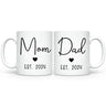 First time parents custom mug set, a delightful gift to celebrate their unique journey.