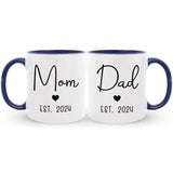 First time parents personalized mug set, a heartwarming gift to celebrate their journey together.