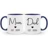 First time parents personalized mug set, a heartwarming gift to celebrate their journey together.