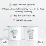 Kids hot cocoa mug elephant design custom, a playful drinkware perfect for enjoying warm beverages.