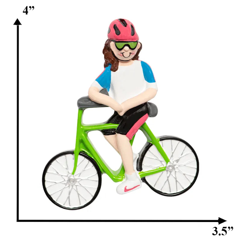 Deck the halls with a personalized bicycle Christmas ornament, perfect for cycling enthusiasts.