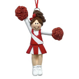Customized cheerleading Christmas ornament, perfect for celebrating the festive season with a personal touch for cheerleaders.