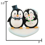 Celebrate love with a personalized penguin bride and groom Christmas ornament from Gift Shopie.