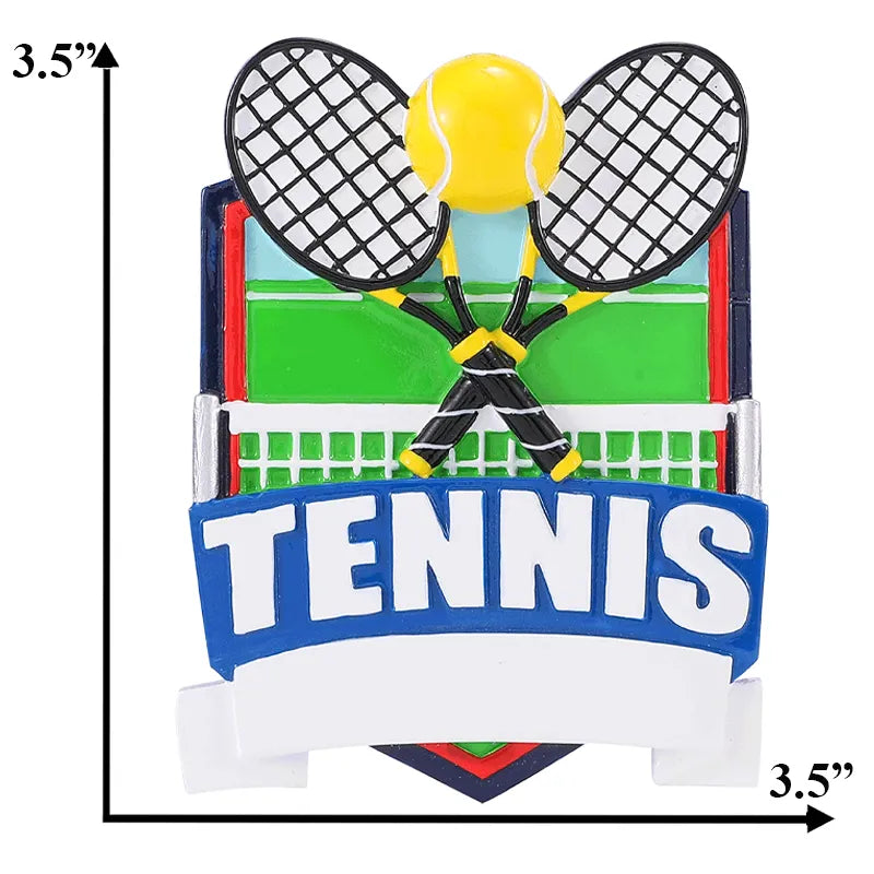 Add a personal touch to your holiday decor with a custom tennis sport ornament.