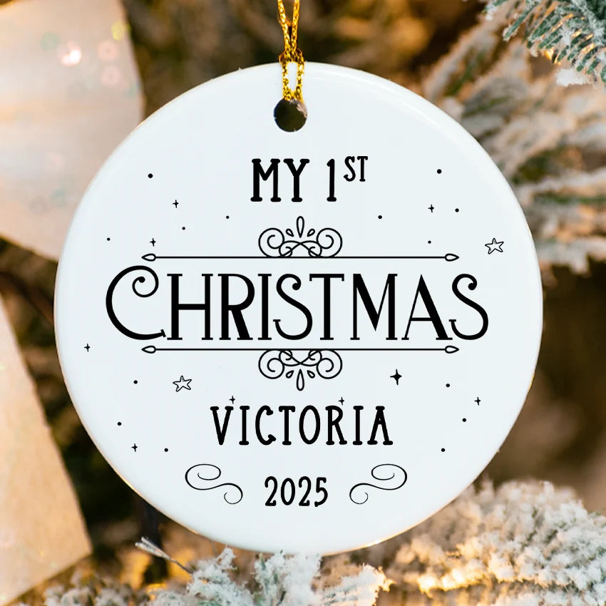 Personalized My 1st Christmas Baby Ornament 2025