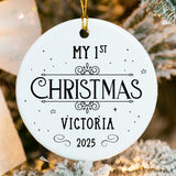 Personalized My 1st Christmas Baby Ornament 2025