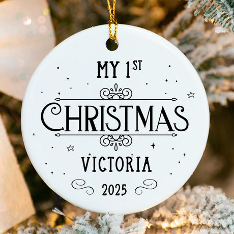 Personalized My 1st Christmas Baby Ornament 2025